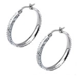 Steel Hoop with Crystal Edge - SSE156